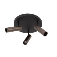 GRADO griestu prožektors 3xGU10 (MR11) pelēkā dzelzs tonī (Lucide)