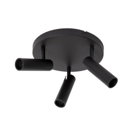 GRADO griestu prožektors 3xGU10 (MR11) melns (Lucide)