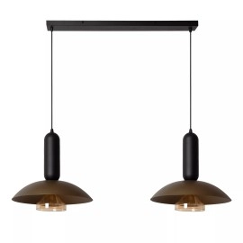 GRANTHAM piekaramā lampa 2xE27 40 W kafijas/melnā krāsā (Lucide)