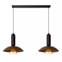 GRANTHAM piekaramā lampa 2xE27 40 W kafijas/melnā krāsā (Lucide)