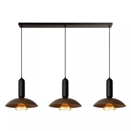 GRANTHAM piekaramā lampa 3xE27 40 W kafijas/melnā krāsā (Lucide)