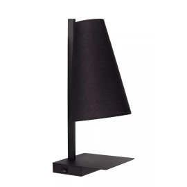 GREGORY naktsgaldiņa/sienas lampa 1x60 W E27 19.8×18 cm melna (Lucide)