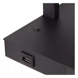 GREGORY naktsgaldiņa/sienas lampa 1x60 W E27 19.8×18 cm melna (Lucide)