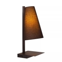 GREGORY naktsgaldiņa/sienas lampa 1x60 W E27 19.8×18 cm melna (Lucide)