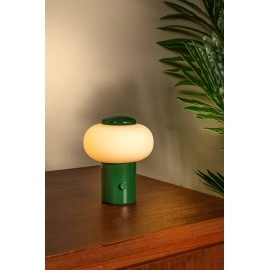 GUSTAV Uzlādējama galda lampa Ø8 cm LED dim 1x0,8W 2700K zaļa (Lucide)
