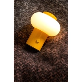 GUSTAV Uzlādējama galda lampa Ø8 cm LED dim 1x0,8W 2700K dzeltena (Lucide)