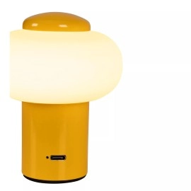 GUSTAV Uzlādējama galda lampa Ø8 cm LED dim 1x0,8W 2700K dzeltena (Lucide)