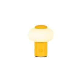 GUSTAV Uzlādējama galda lampa Ø8 cm LED dim 1x0,8W 2700K dzeltena (Lucide)