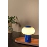 GUSTAV Uzlādējama galda lampa Ø8 cm LED dim 1x0,8W 2700K zila (Lucide)
