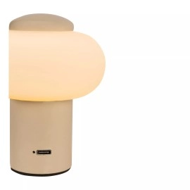 GUSTAV Uzlādējama galda lampa Ø8 cm LED dim 1x0,8W 2700K krēmkrāsa (Lucide)
