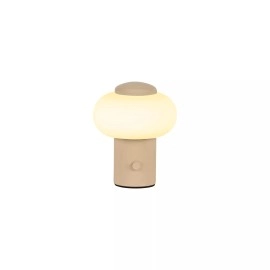 GUSTAV Uzlādējama galda lampa Ø8 cm LED dim 1x0,8W 2700K krēmkrāsa (Lucide)