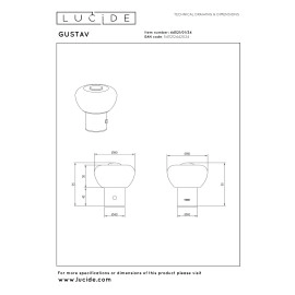 GUSTAV pārnēsājama galda lampa LED 0,8W 2700K, dzeltena (Lucide)