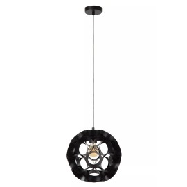 HANNELORE piekaramā lampa Ø 30 cm 1xE27 melna (Lucide)