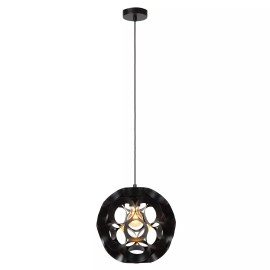 HANNELORE piekaramā lampa Ø 30 cm 1xE27 melna (Lucide)
