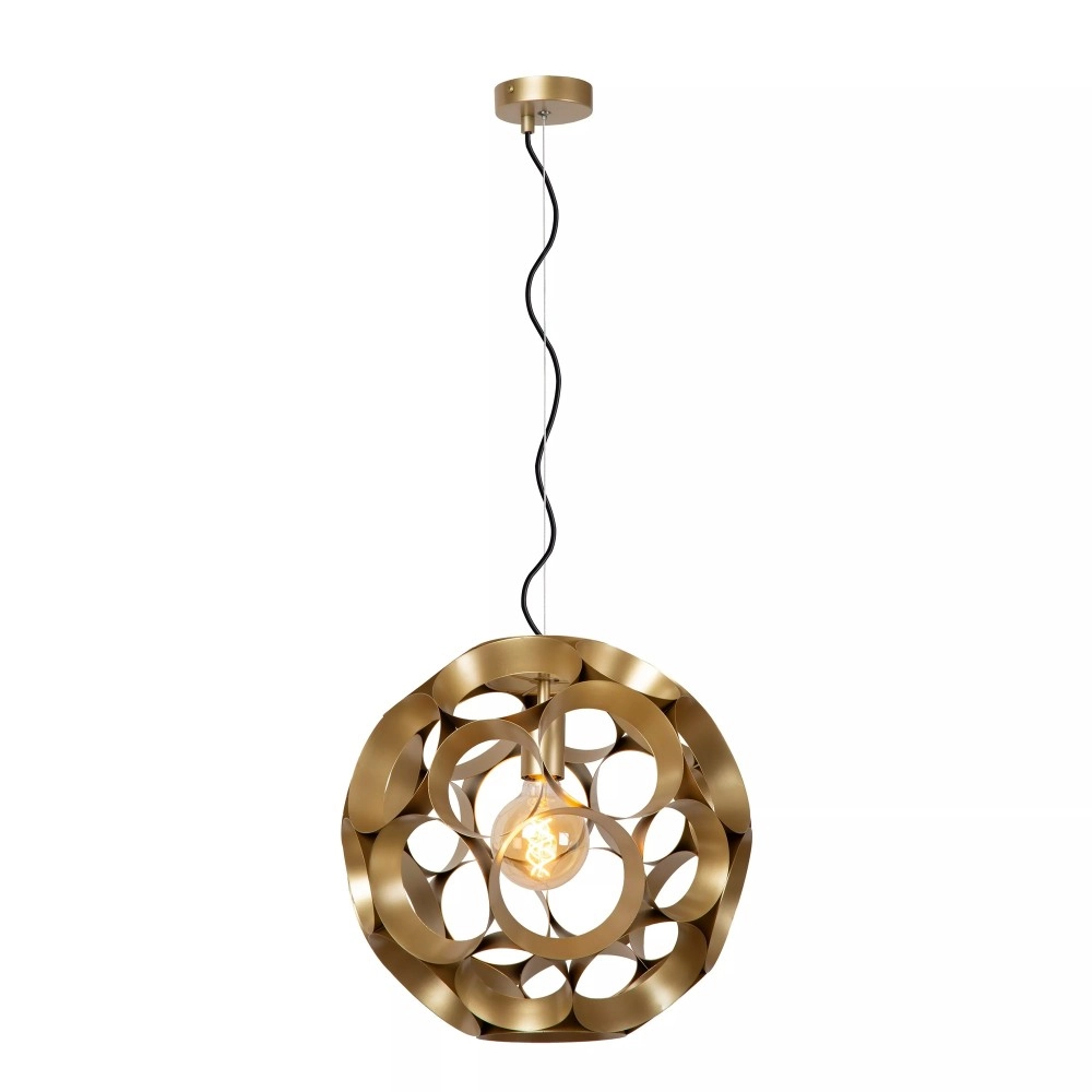 HANNELORE piekaramā lampa Ø 40 cm 1xE27 matēta zelta / misiņa tonī (Lucide)