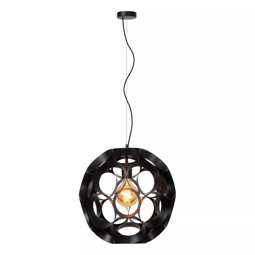 HANNELORE piekaramā lampa Ø 40 cm 1xE27 melna (Lucide)