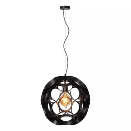 HANNELORE piekaramā lampa Ø 40 cm 1xE27 melna (Lucide)