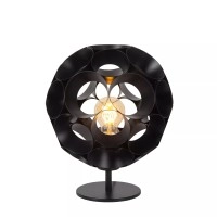 HANNELORE galda lampa Ø 25 cm 1xE27 melna (Lucide)