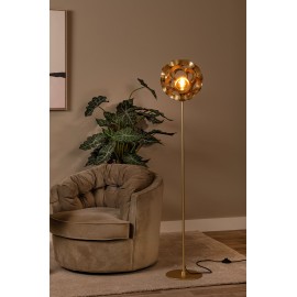 HANNELORE stāvlampa Ø30 1 x 60 W E27 matēta zelta/misiņa (Lucide)