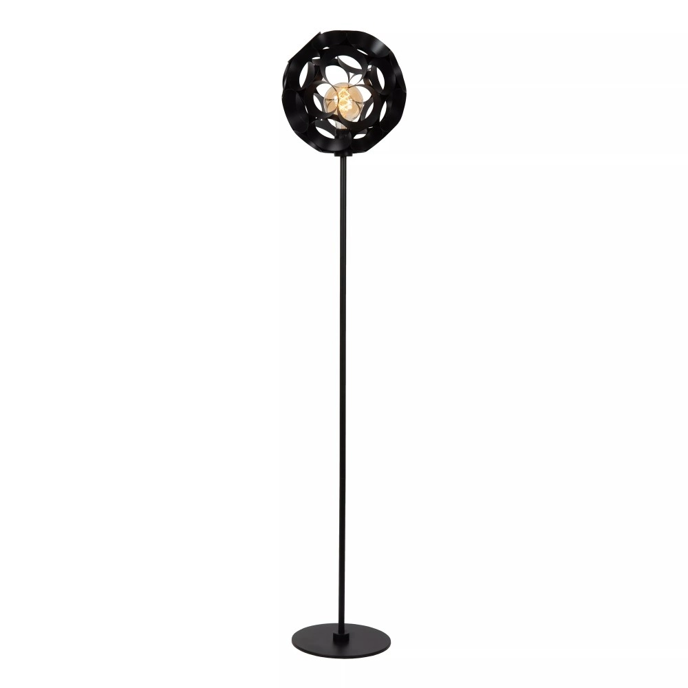 HANNELORE stāvlampa Ø30 1 x 60 W E27 melna (Lucide)