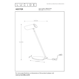 HESTER galda lampa GU10 antracīta (Lucide)