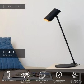 HESTER galda lampa GU10 antracīta (Lucide)