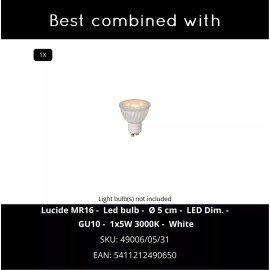 HESTER stāvlampa lasīšanai 15x30 cm 1xGU10 balta (Lucide)