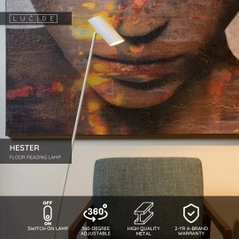 HESTER stāvlampa lasīšanai 15x30 cm 1xGU10 balta (Lucide)