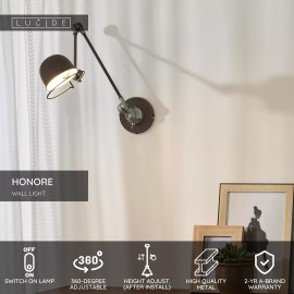 HONORE sienas lampa 1xE14 25 W rūsas brūna (Lucide)