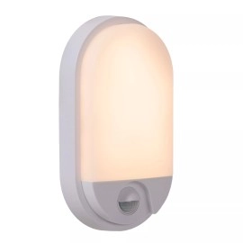 HUPS IR āra sienas lampa LED 1x10W 3000K ar sensoru balta (Lucide)