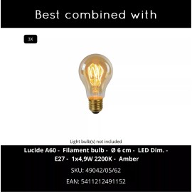 Piekarama lampa ILONA 3xE27 40W melna (Lucide)