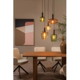 Piekarama lampa ILONA 5xE27 40W melna (Lucide)