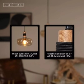 ILONA piekarama lampa Ø30 cm 1xE27 dzintara (Lucide)