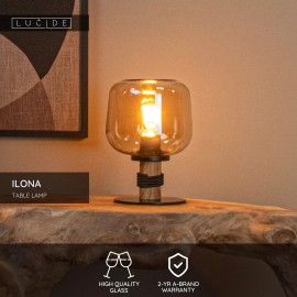 Galda lampa ILONA Ø18 1xE27 40W dzintara (Lucide)