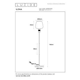 Stāvlampa ILONA Ø34 1xE27 40W dzintara (Lucide)