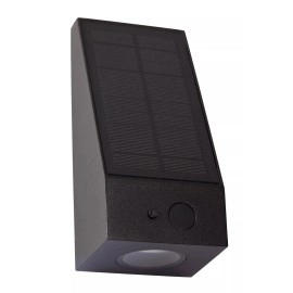 IRWIN āra saules sienas lampa 1x2W Integrated LED IP54 melna (Lucide)