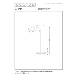 JASPER galda lampa 1xGU10 krēmkrāsas/melna (Lucide)