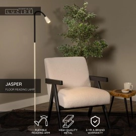 JASPER stāvlampa lasīšanai 1xGU10, krēmkrāsas (Lucide)