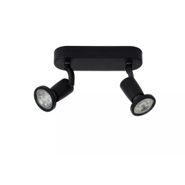 JASTER-LED griestu prožektors 19.8×6 cm 2 x 5 W GU10 2700K melns (Lucide)