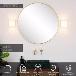 JELTE vannas istabas sienas lampa 1x33W G9 IP44 melna (Lucide)