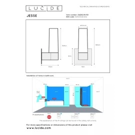 JESSE vannas istabas sienas lampa 1x33W G9 IP44 melna (Lucide)