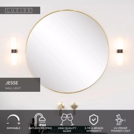 JESSE vannas istabas sienas lampa 2x33W G9 IP44 melna (Lucide)