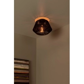 JESSICA plafons 1x60 W E27 Ø30 cm melna (Lucide)