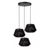 JESSICA piekaramā lampa 3x60 W E27 Ø35.5 cm melna (Lucide)