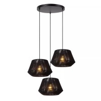 JESSICA piekaramā lampa 3x60 W E27 Ø35.5 cm melna (Lucide)