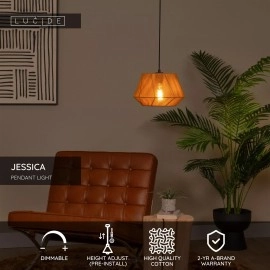 JESSICA piekaramā lampa 1x60 W E27 Ø30 cm terakota (Lucide)