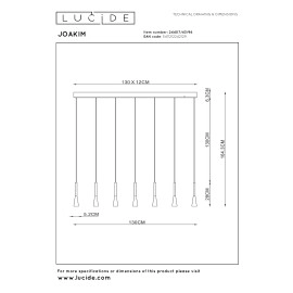 JOAKIM piekaramā lampa 7x6,2W kafijas tonī (Lucide)