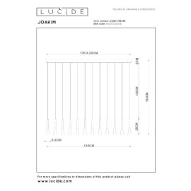 JOAKIM piekaramā lampa 12x7W kafijas tonī (Lucide)