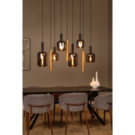 JOANET piekaramā lampa 6xE27 misiņa tonī