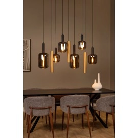 JOANET piekaramā lampa 6xE27 misiņa tonī